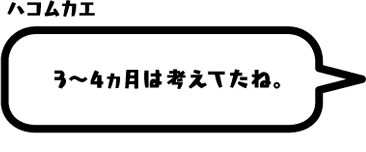 ハコムカエ：3〜4ヵ月は考えてたね。